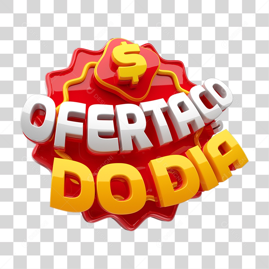 Selo 3D Ofertaço do Dia PNG Transparente