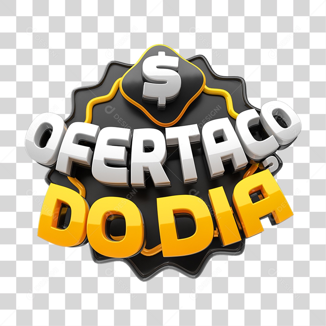 Selo 3D Ofertaço do Dia PNG Transparente