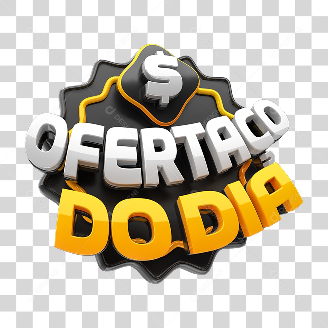 Selo 3D Ofertaço do Dia PNG Transparente