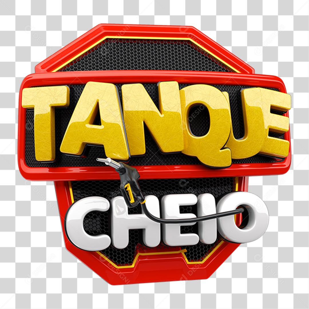 Selo 3D Tanque Cheio PNG Transparente