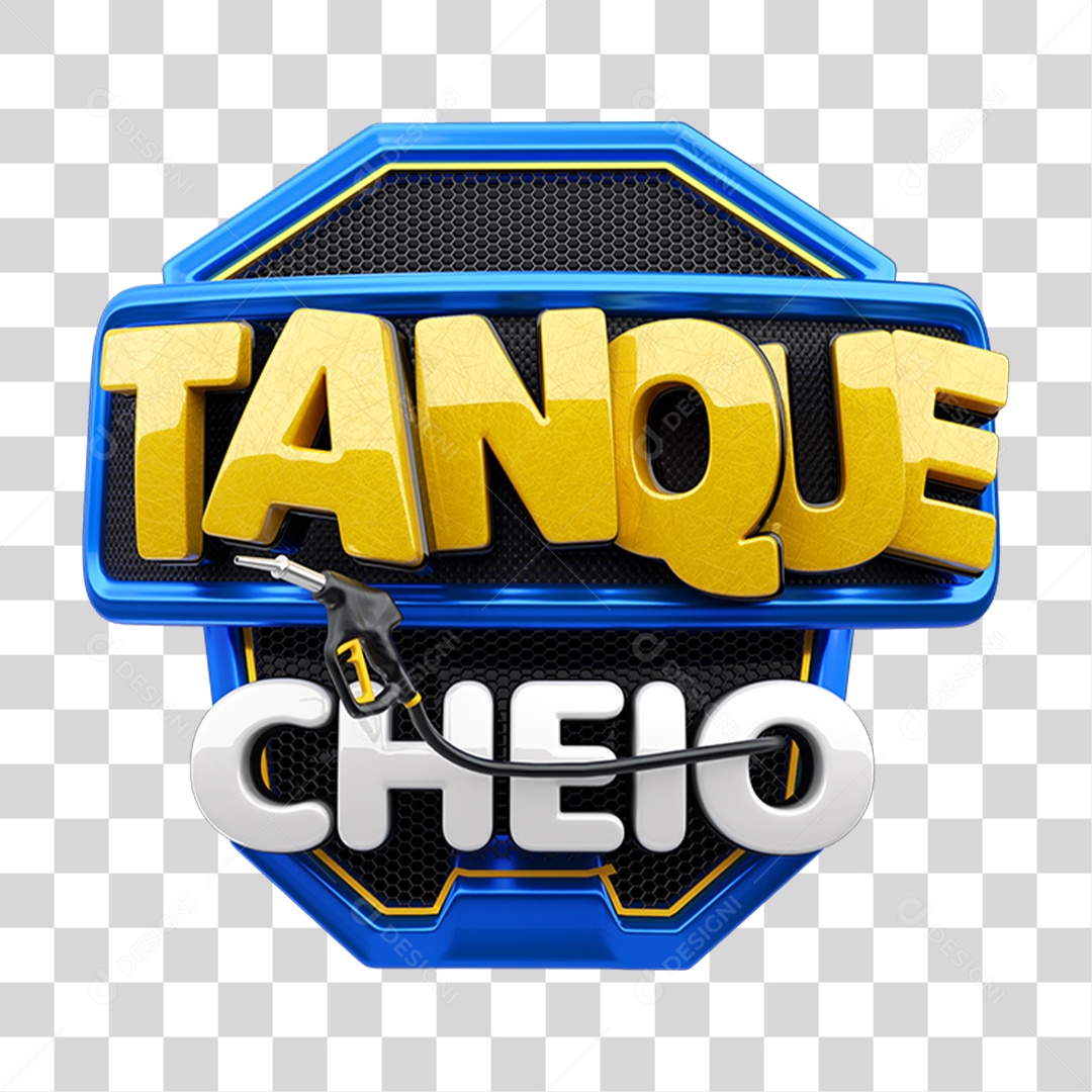 Selo 3D Tanque Cheio PNG Transparente