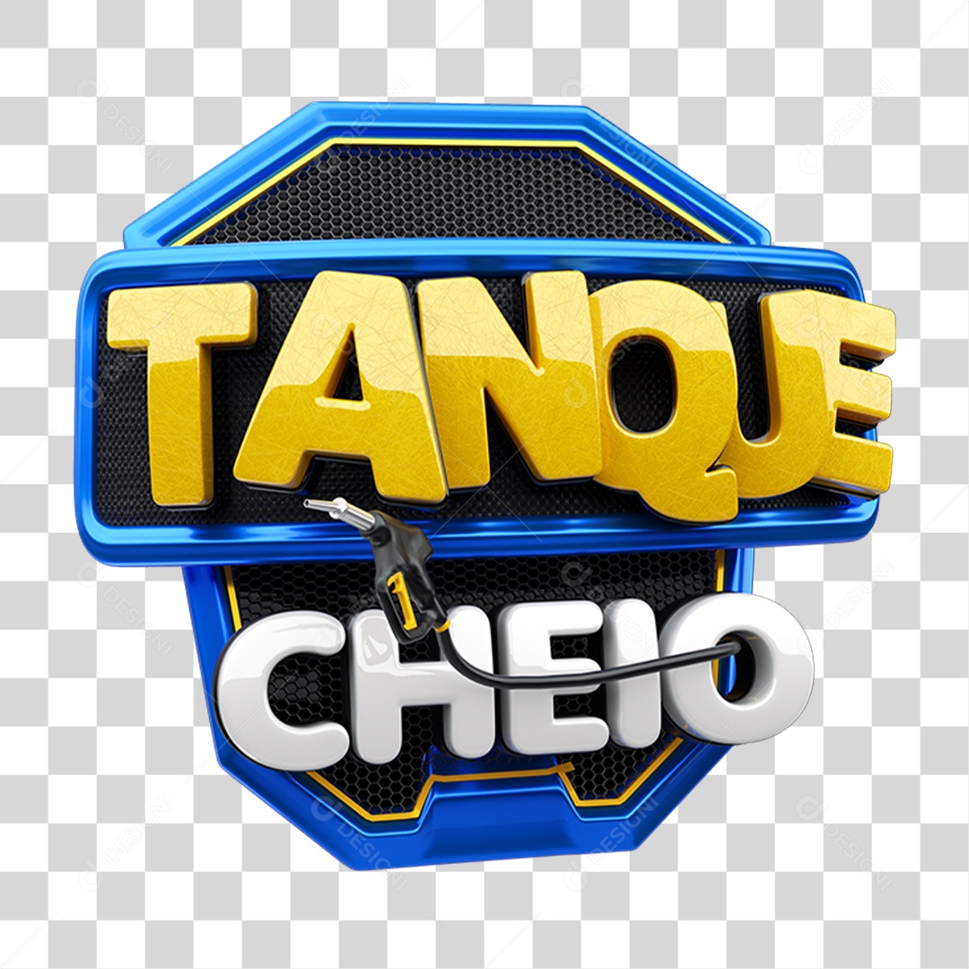 Selo 3D Tanque Cheio PNG Transparente