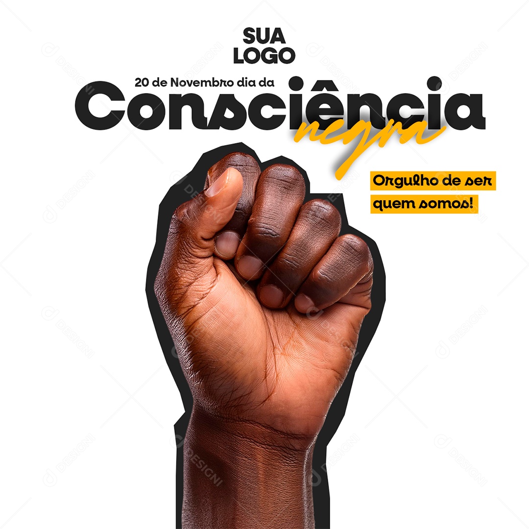 Dia da Consciência Negra 20 de Novembro Social Media PSD Editável