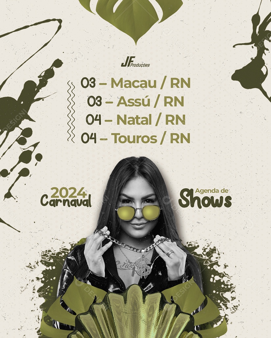 Feed Flyer Agenda De Shows Social Media PSD Editável