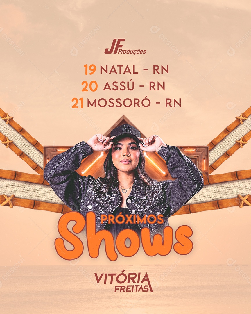 Feed Próximos Shows Social Media PSD Editável