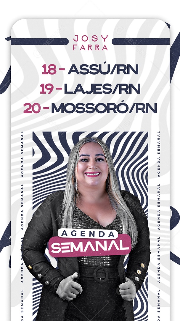Feed Flyer Agenda Semanal Social Media PSD Editável