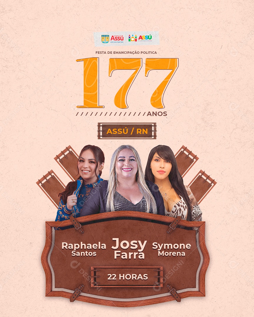 Feed Flyer 177 Anos Aniversário Social Media PSD Editável