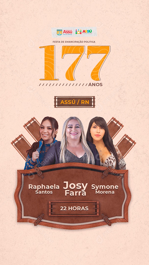 Story Flyer 177 Anos Aniversário Social Media PSD Editável