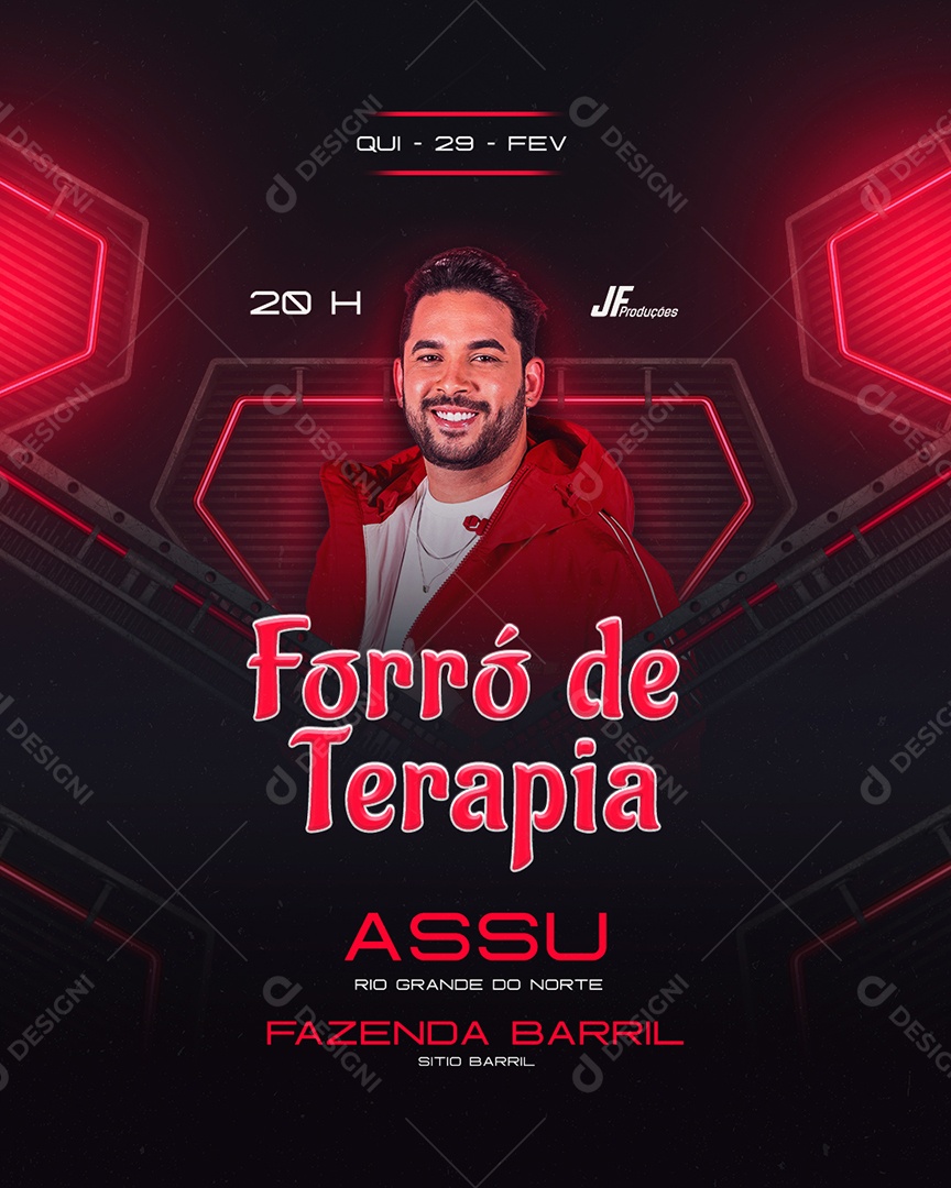 Feed Flyer Forró De Terapia Social Media PSD Editável