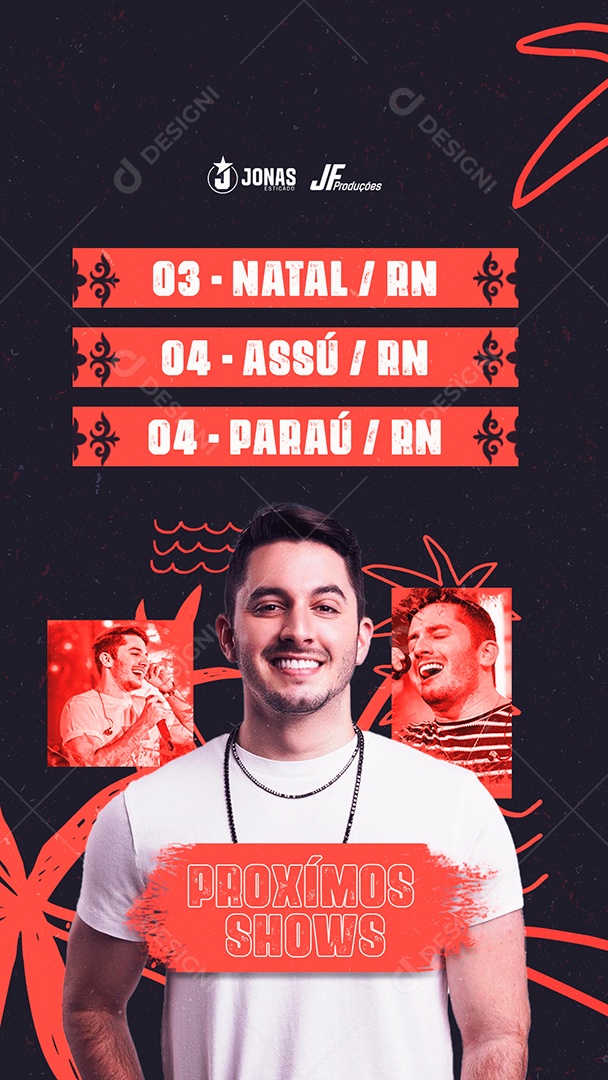 Story Flyer Próximos Shows Social Media PSD Editável