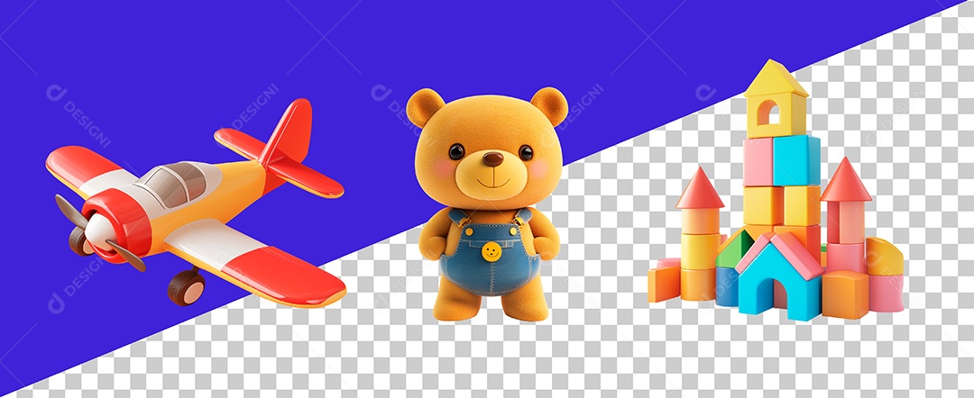 Elementos do Dia das Crianças Para Composição PSD