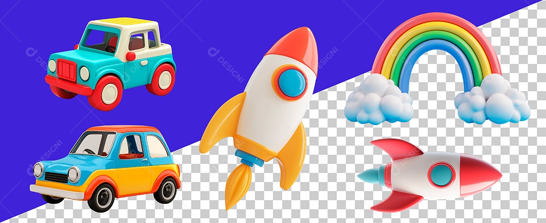 Elementos do Dia das Crianças Para Composição PSD