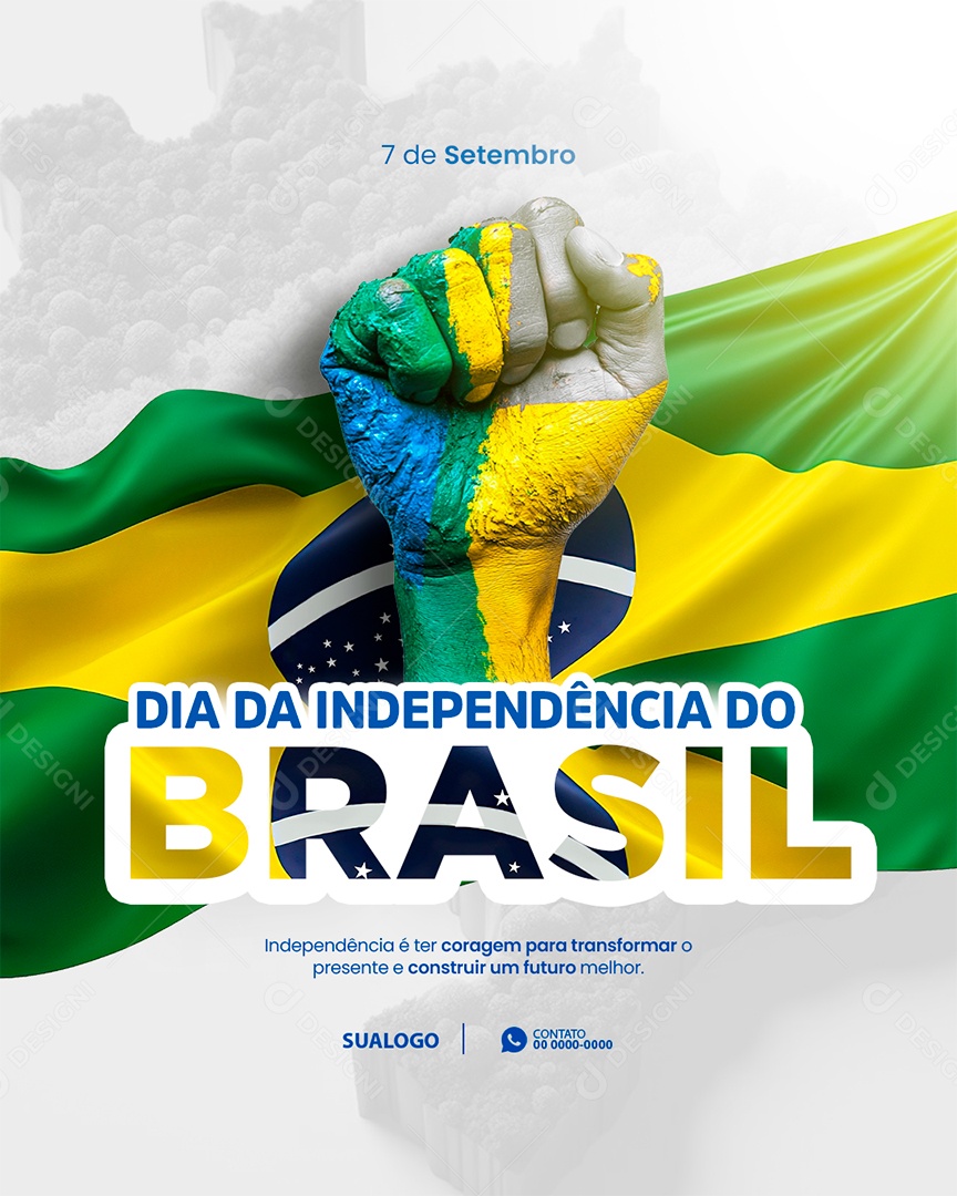 Dia da Independência do Brasil Social Media PSD Editável