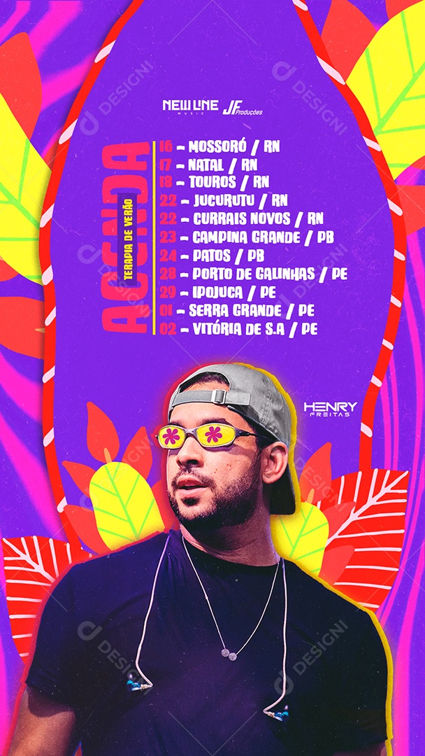 Feed Flyer Agenda Terapia De Verão Social Media PSD Editável