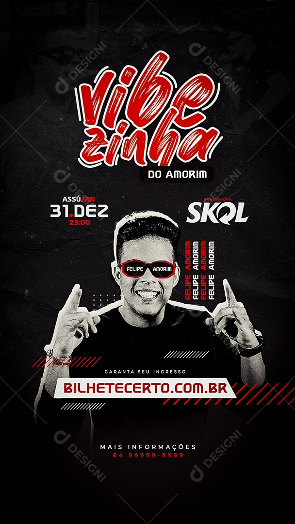 Story Flyer Vibezinha Social Media PSD Editável