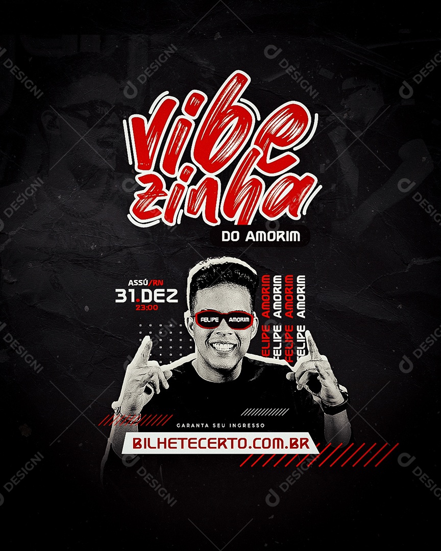 Feed Flyer Vibezinha Social Media PSD Editável