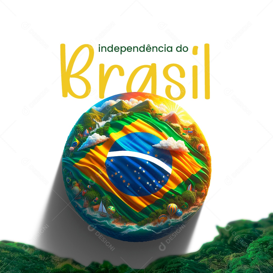 Dia da Independência do Brasil 07 de Setembro Social Media PSD Editável