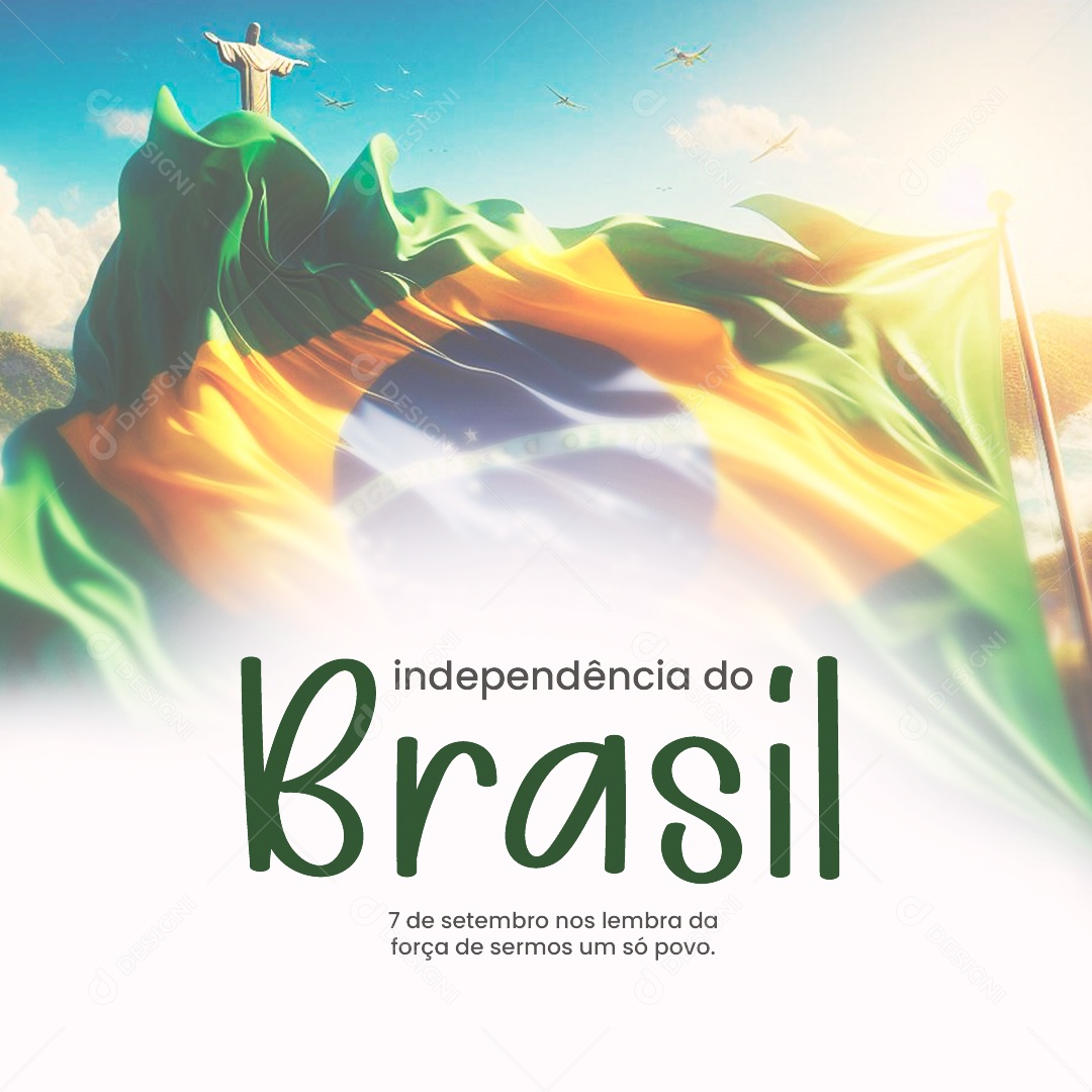Dia da Independência do Brasil 07 de Setembro Social Media PSD Editável