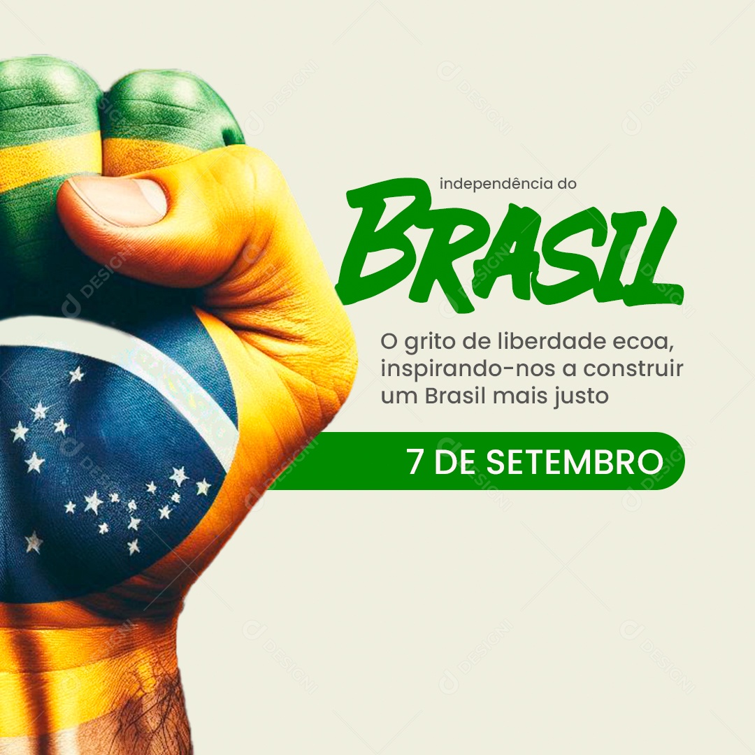 Dia da Independência do Brasil 07 de Setembro Social Media PSD Editável