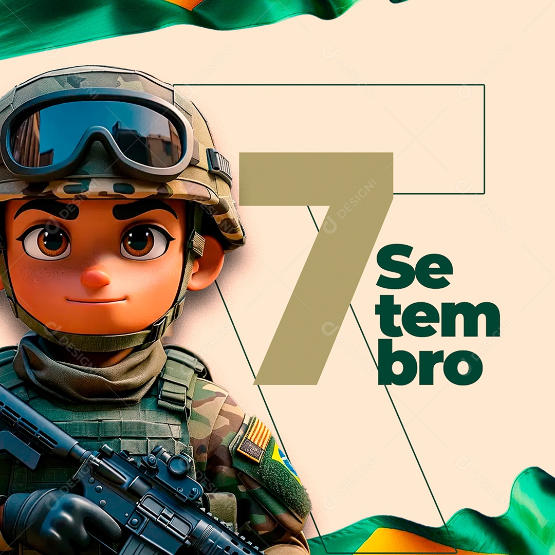 Dia da Independência do Brasil 07 de Setembro Social Media PSD Editável