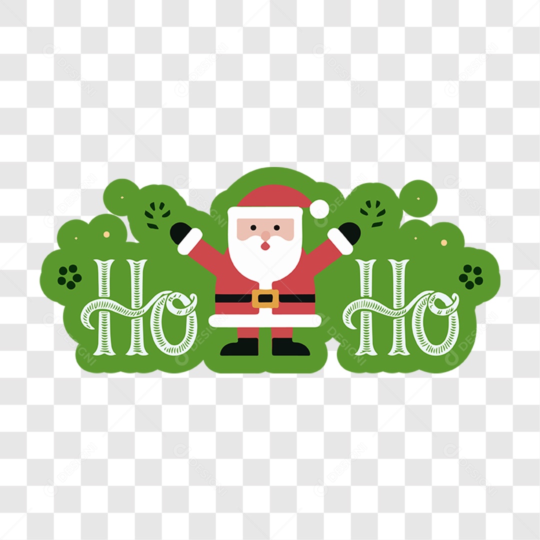 Lettering Natal Ho Ho EPS + PNG