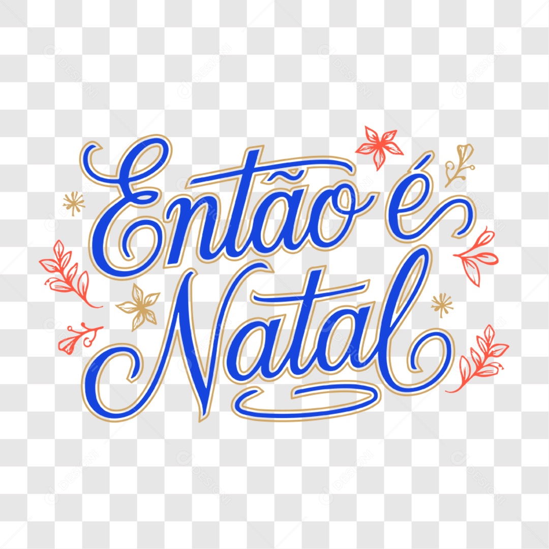 Lettering Então é Natal EPS + PNG