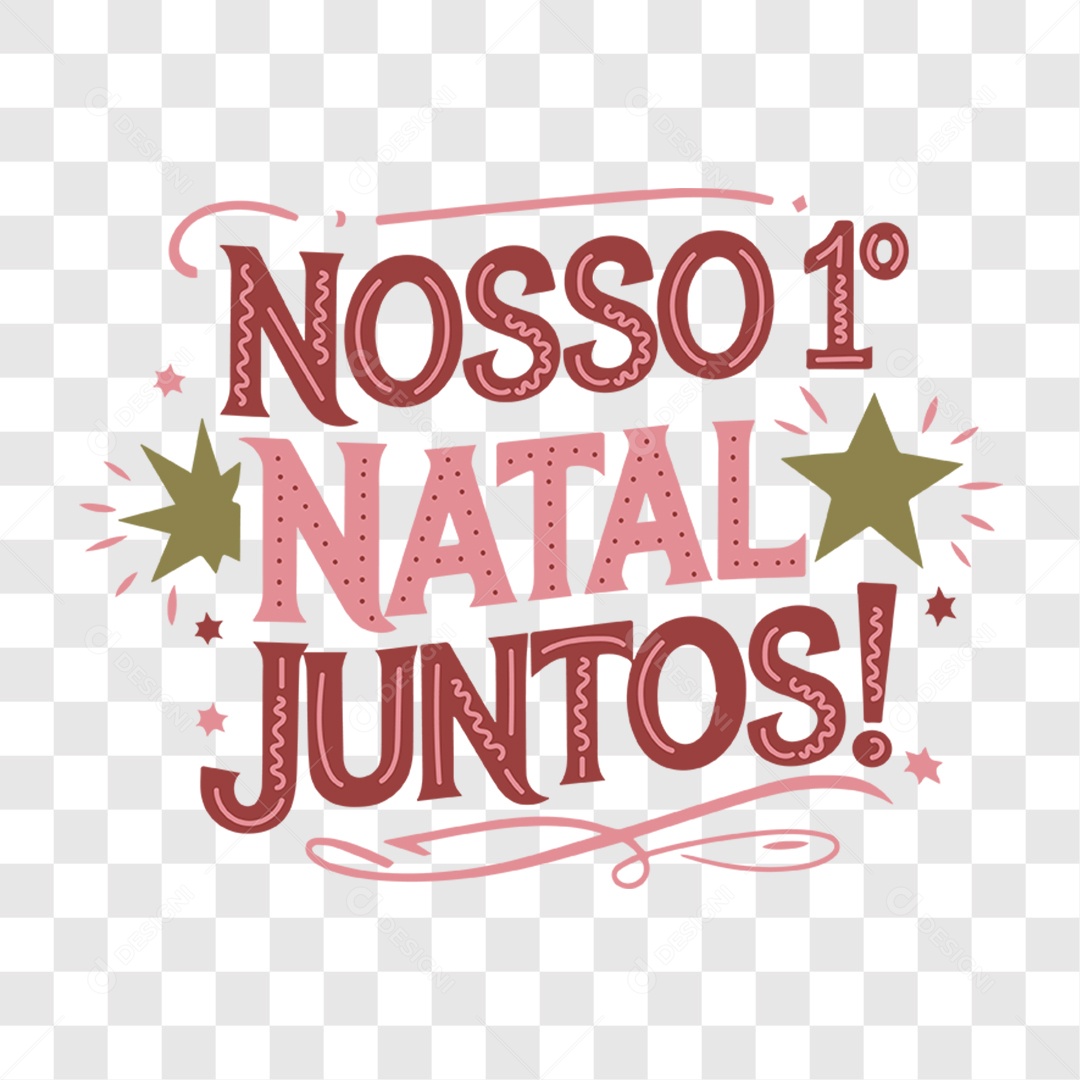 Lettering Nosso Primeiro Natal Juntos EPS + PNG