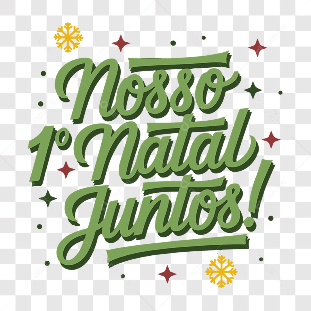 Lettering Nosso Primeiro Natal Juntos EPS + PNG