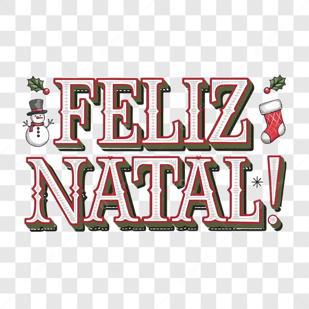 Lettering Feliz Natal EPS + PNG