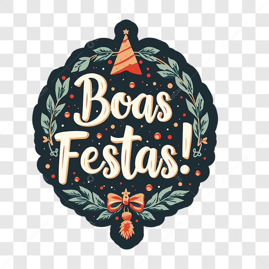 Lettering Natal Boas Festas EPS + PNG