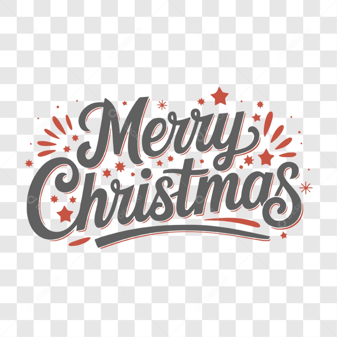 Lettering Natal Merry Christmas EPS + PNG