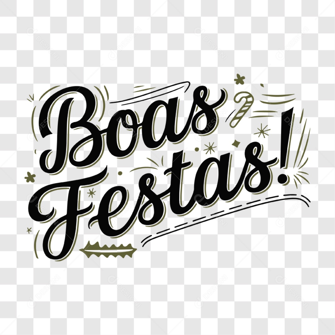 Lettering Natal Boas Festas EPS + PNG