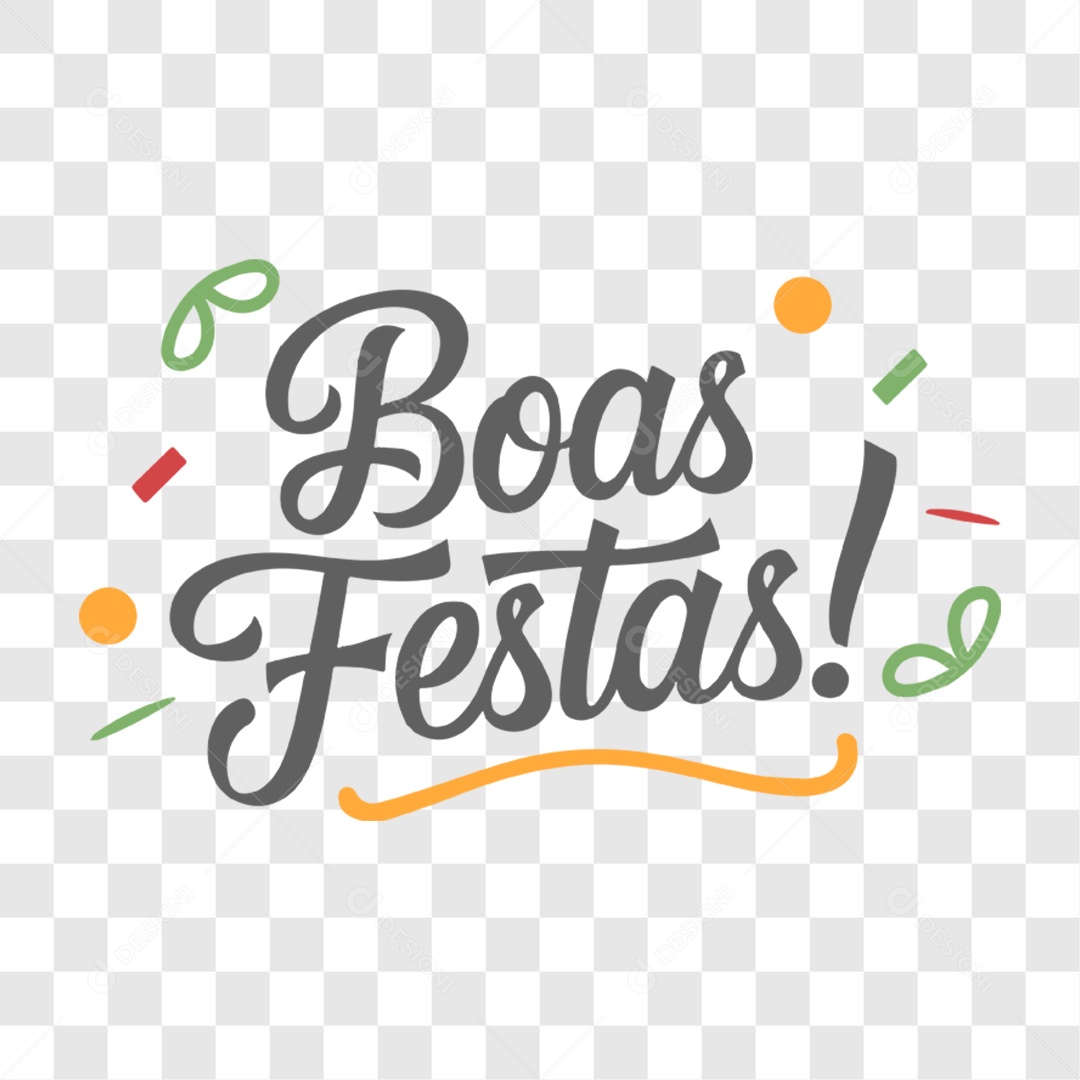 Lettering Natal Boas Festas EPS + PNG
