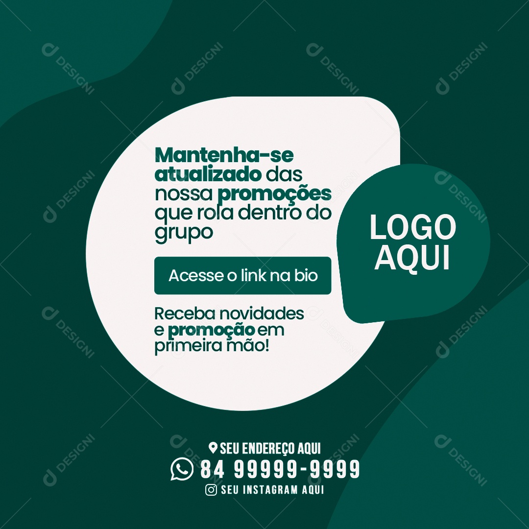 Acesse O link Da Bio Social Media PSD Editável