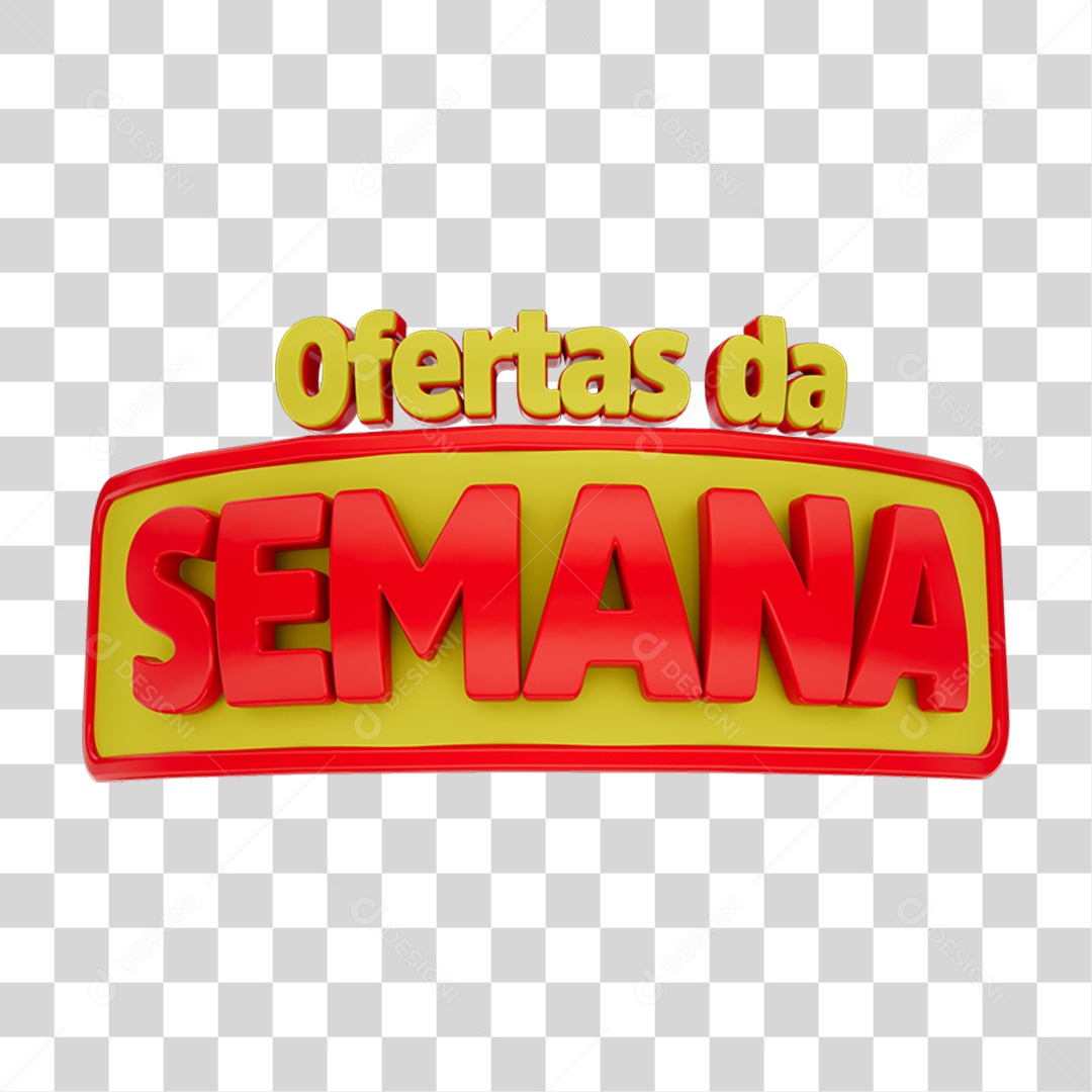 Ofertas Da Semana Texto 3D PNG Transparente