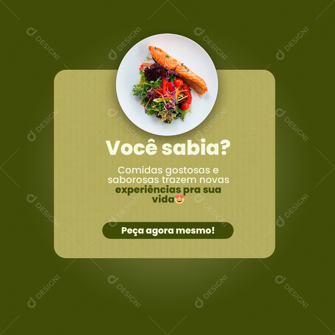 Restaurante Você Sabia ? Social Media PSD Editável