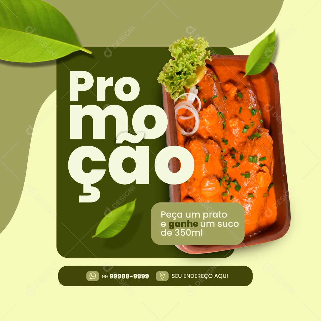 Restaurante Promoção Social Media PSD Editável