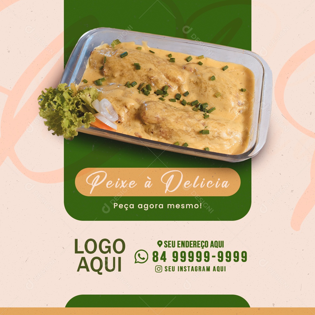 Restaurante Peixe À Delicia Social Media PSD Editável