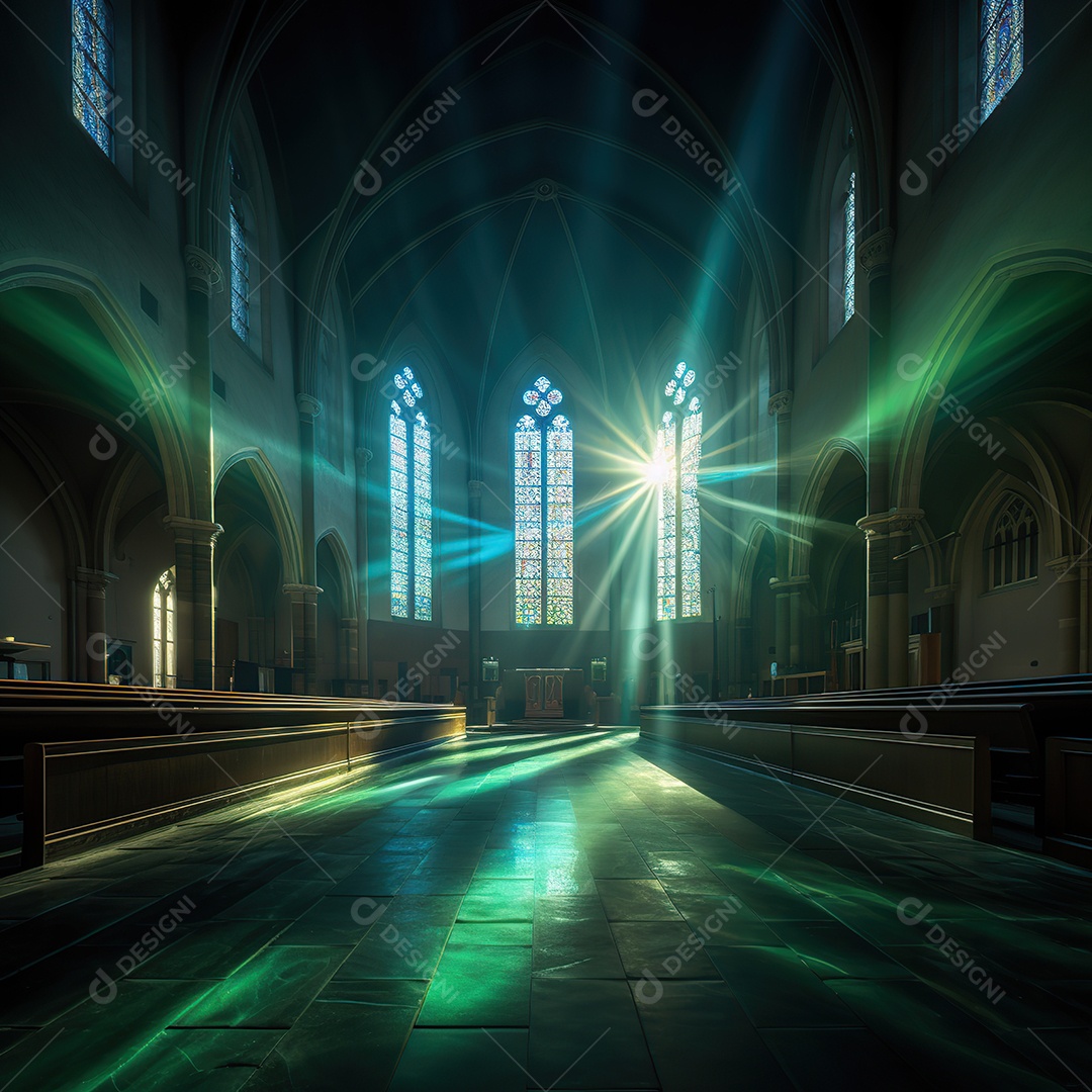 Interior de igreja linda