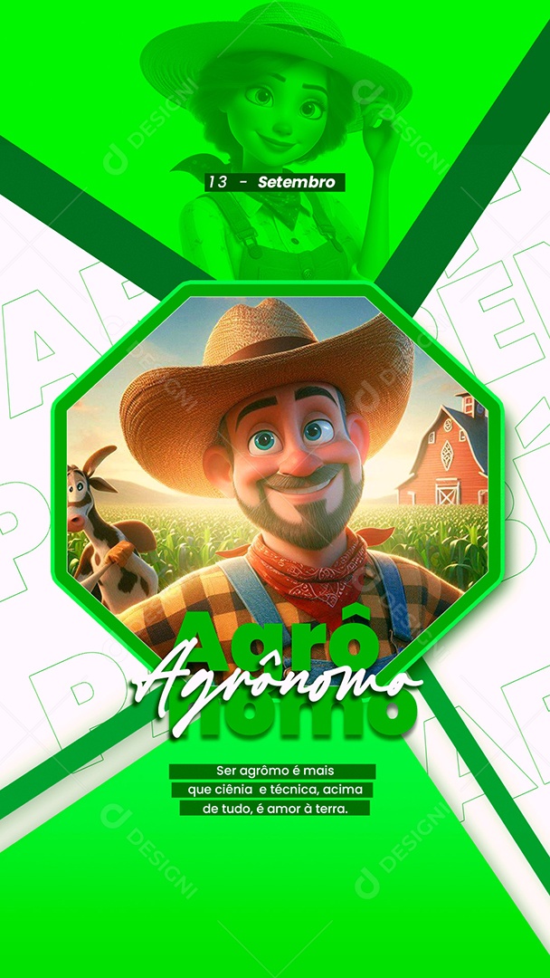 Story Dia Mundial do Agrônomo 13 de Setembro Social Media PSD Editável