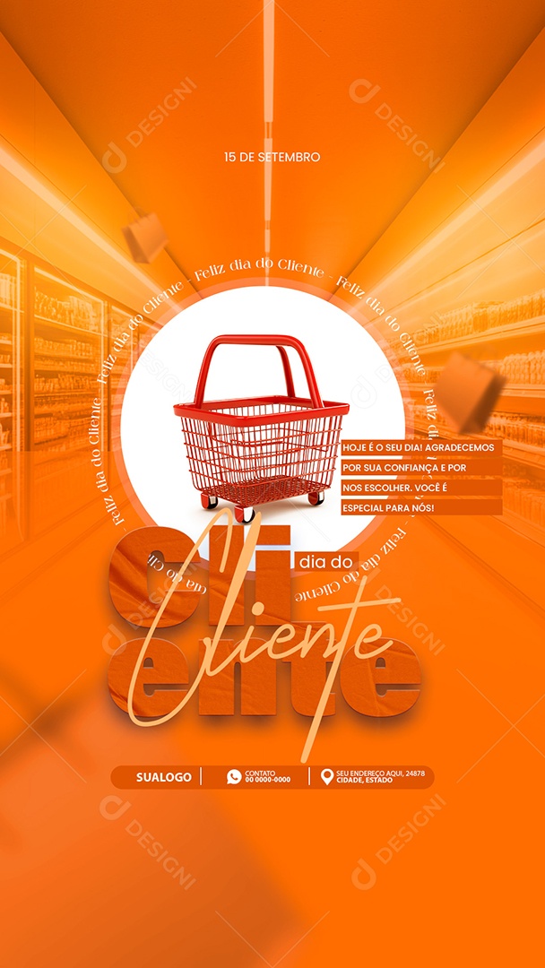 Story Dia do Cliente 15 de Setembro Social Media PSD Editável