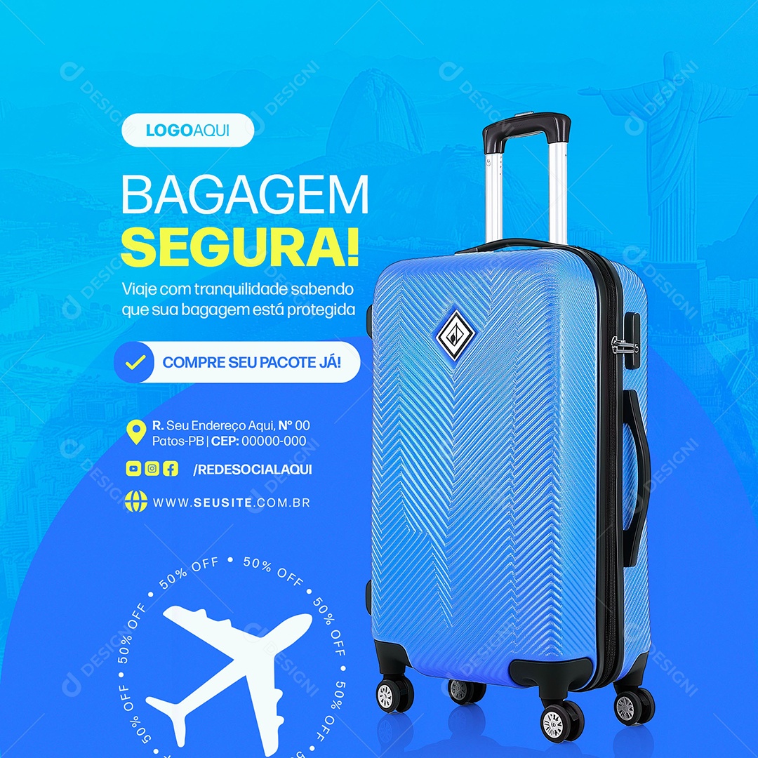 Agência de Viagens Social Media PSD Editável