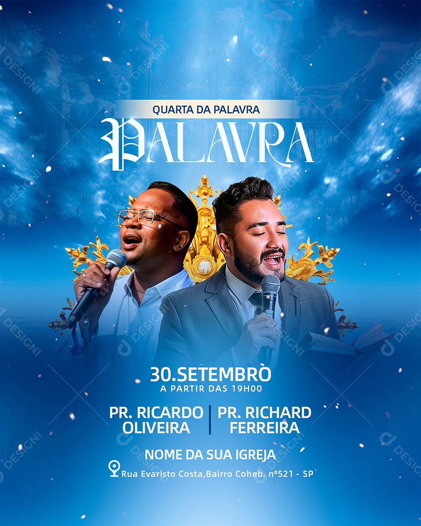 Gospel Quarta Da Palavra Social Media PSD Editável