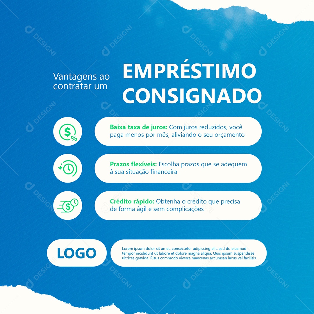 Empréstimo Consignado Social Media PSD Editável