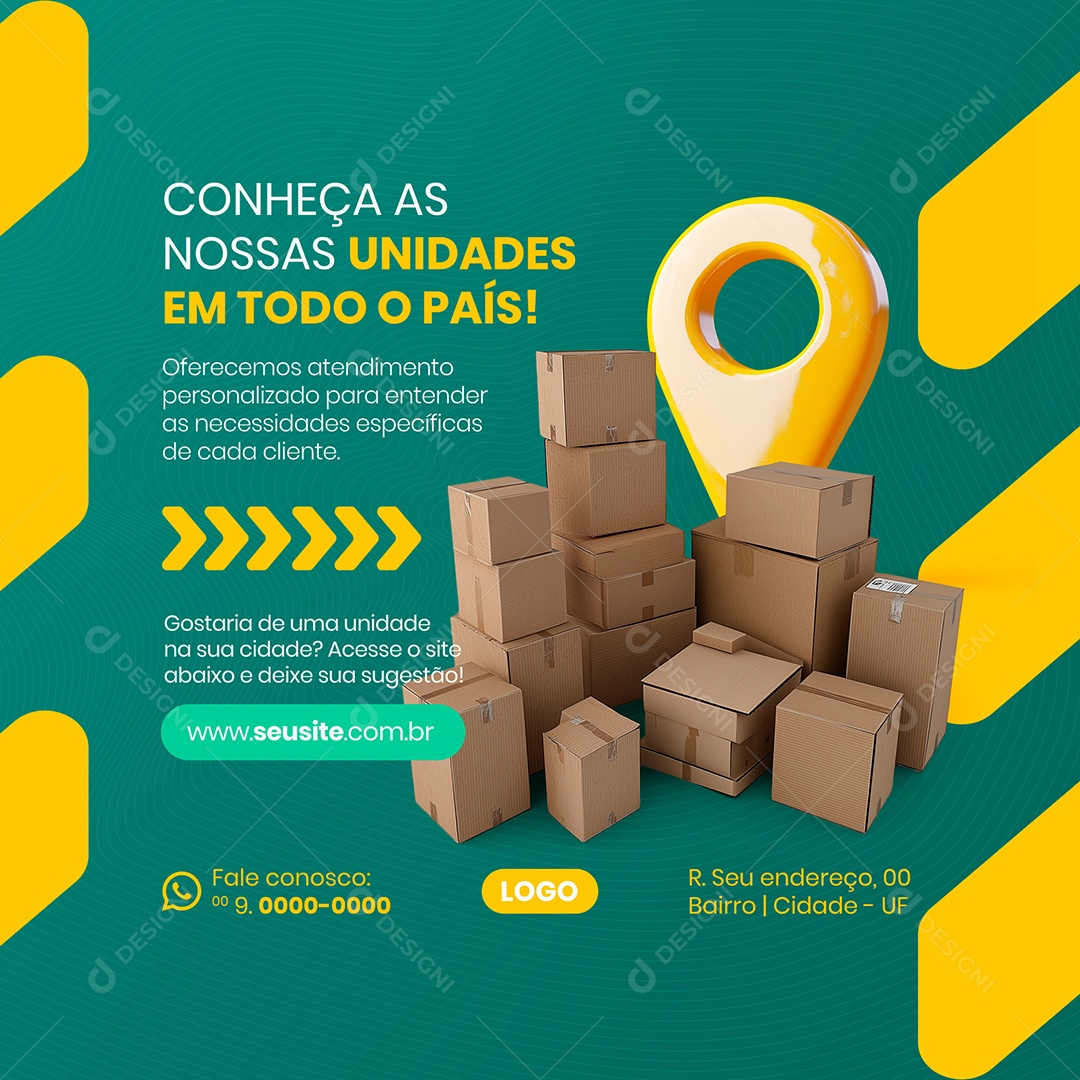 Transportadora Social Media PSD Editável