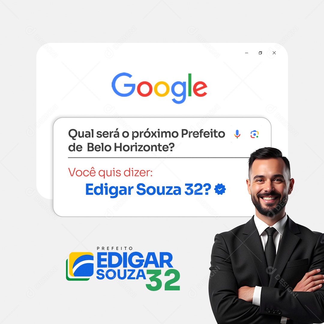Política Prefeito Edigar Souza 32 Social Media PSD Editável