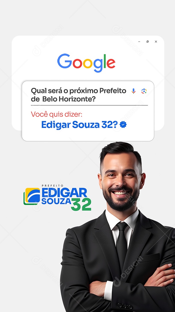 Política Edigar Souza 32 Social Media PSD Editável