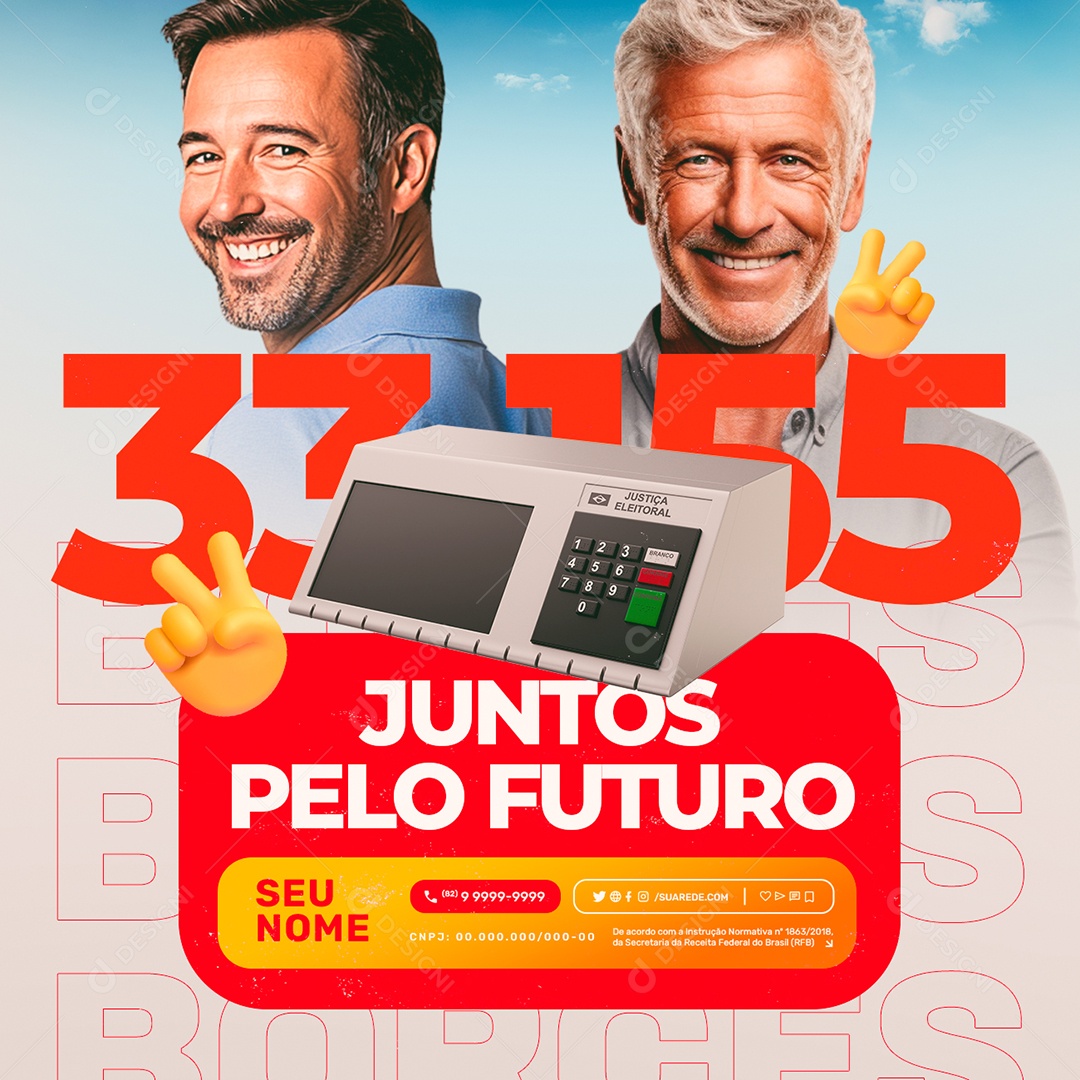 Política Juntos Pelo Futuro Social Media PSD Editável