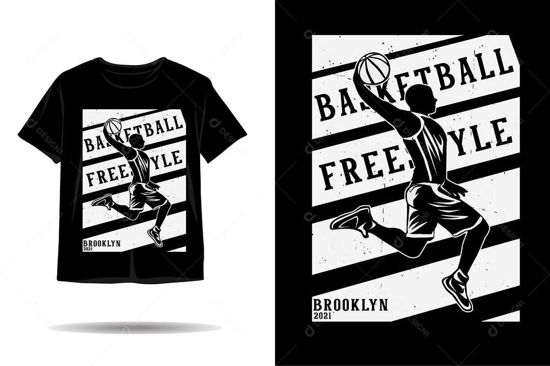 Modelo de Estampa de Camiseta Ilustração Vetor EPS