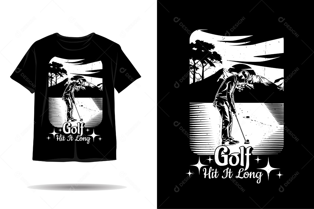 Modelo de Estampa de Camiseta Ilustração Vetor EPS